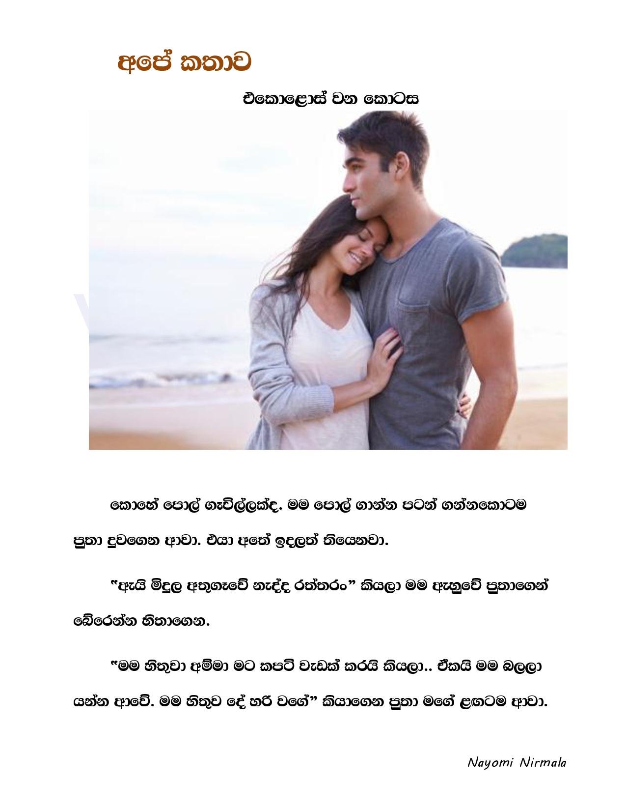 Ape+Kathawa+11 page 001 walkatha5 Official Sinhala Wal Katha සිංහල වල් කතා