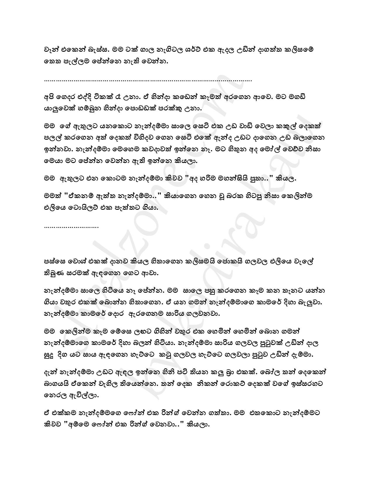 Binna+Basima+09 page 009 walkatha5 Official Sinhala Wal Katha සිංහල වල් කතා