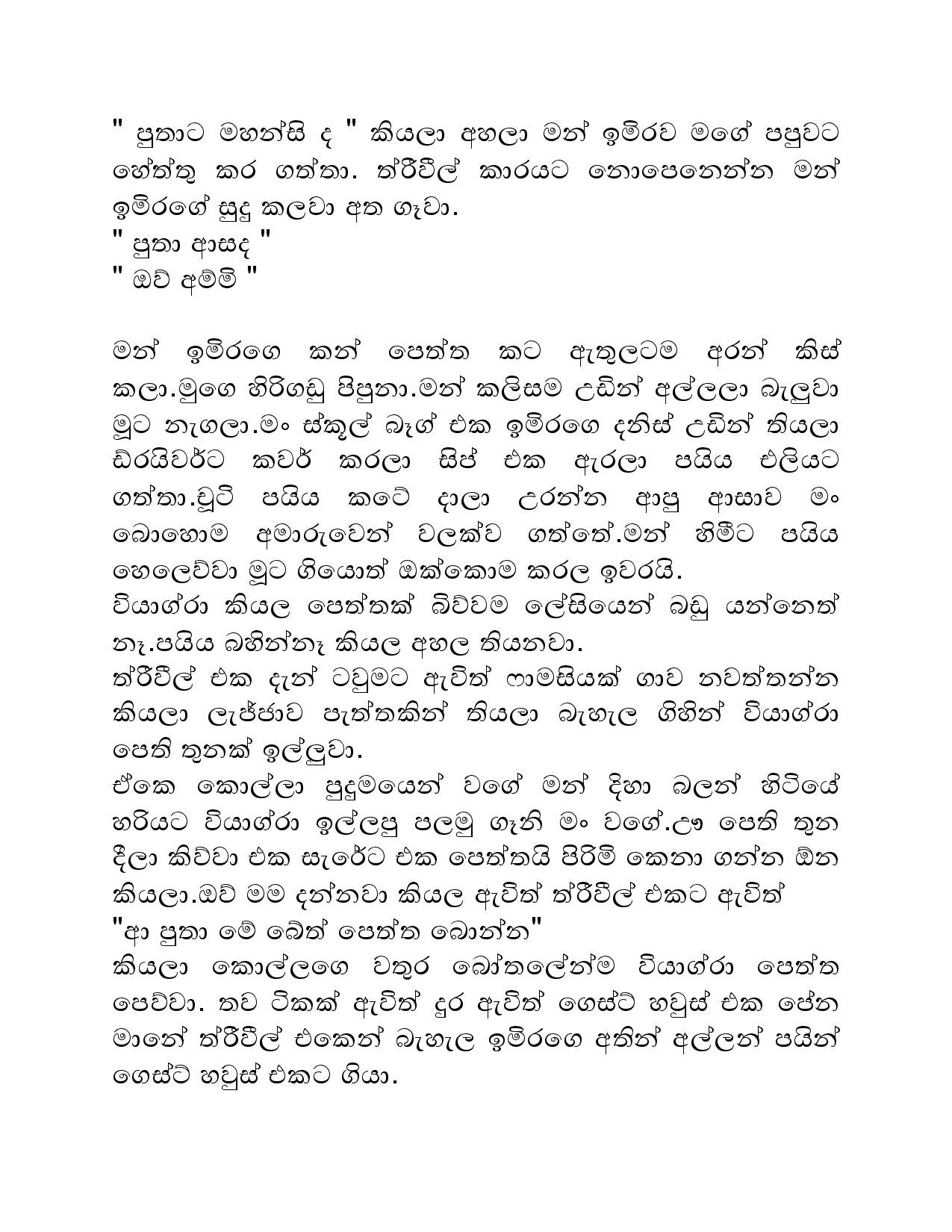 Samiya+Birindage+Sathutaya+09 page 004 walkatha5 Official Sinhala Wal Katha සිංහල වල් කතා